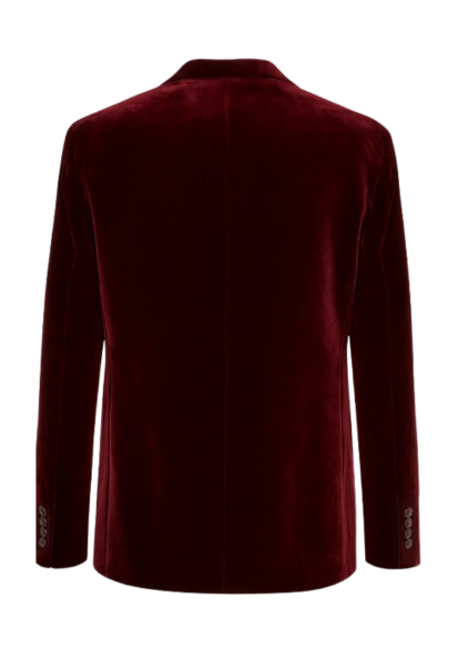 Oscar Classic Blazer: Velvet Dark Burgundy