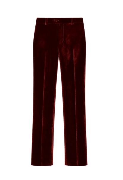 Oscar Classic Pants: Velvet Burgundy