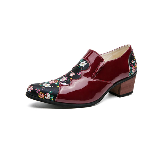 Dylan Shoe: Dark Red Floral