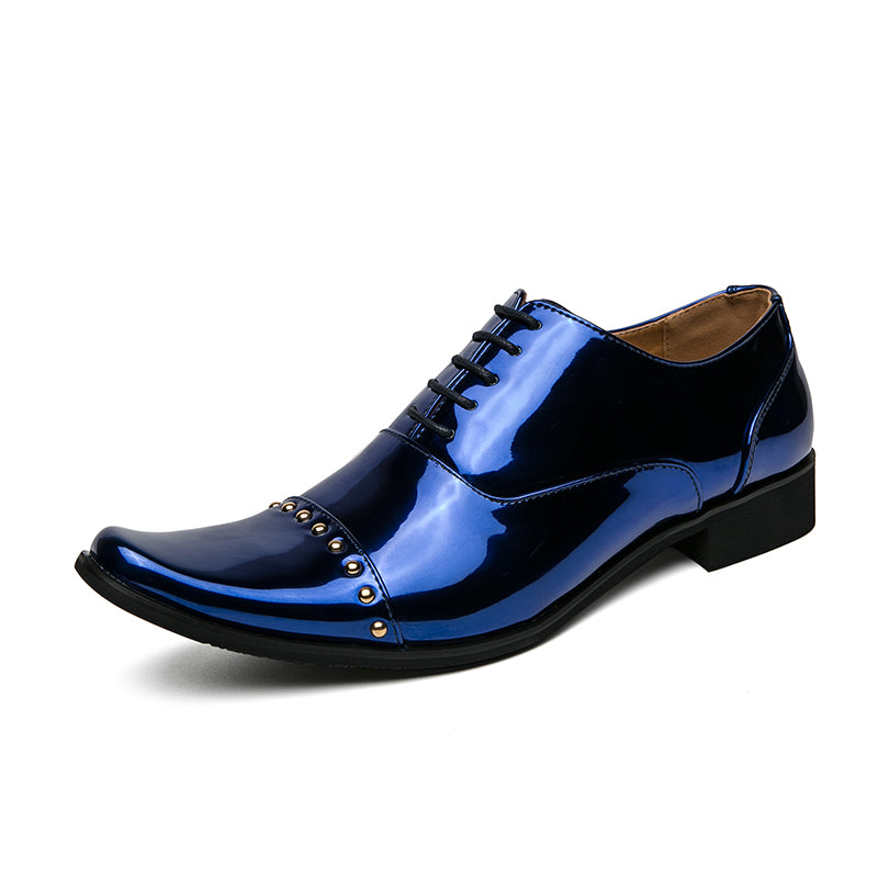 Bo Shoe: Blue Metallic