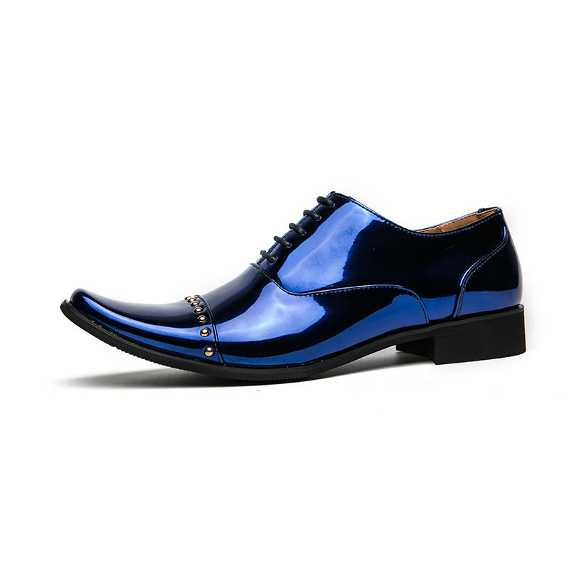 Bo Shoe: Blue Metallic