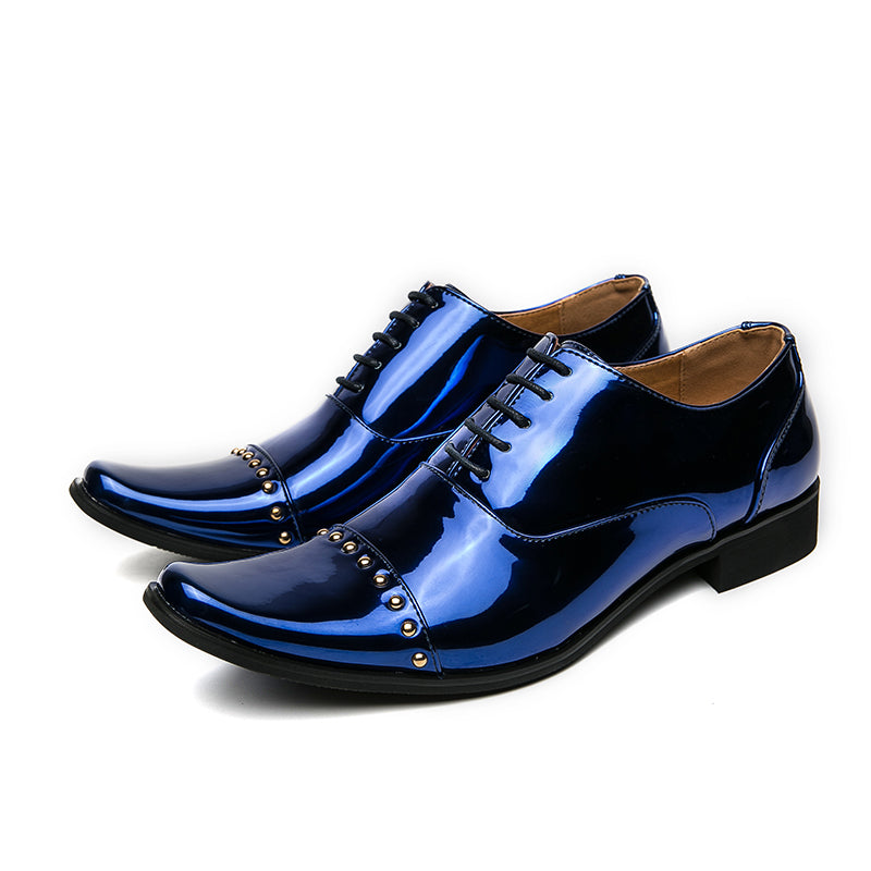 Bo Shoe: Blue Metallic