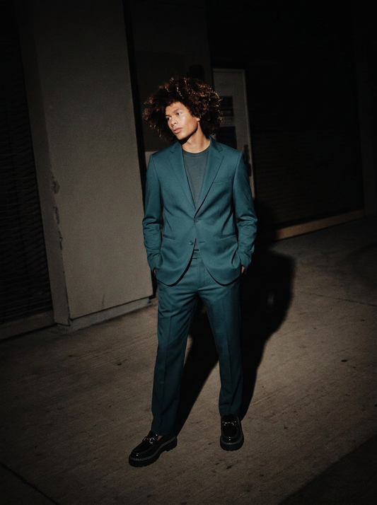 Oscar Green Suit & Oscar Black Shoes