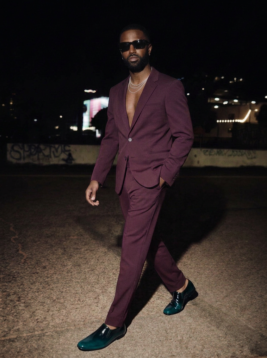 Oscar Plum Suit & Dean Ombre Shoes